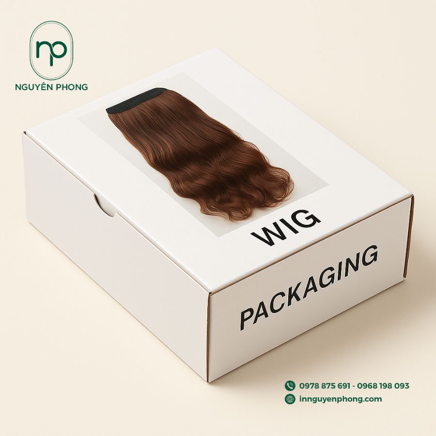 In hộp giấy đựng tóc giả giá rẻ